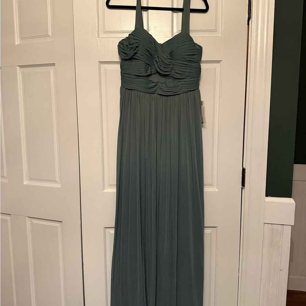 Birdy Grey Sage Green Ruched Maxi Dress
